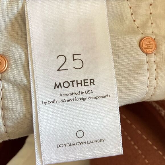 NWT Mother The Pixie Dazzler Brown Pants Faux Leather High Rise Size 25 - Picture 13 of 13